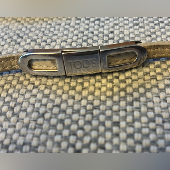TOD'S Silver Leather Wrap Around Bracelet - Picture 4 of 5